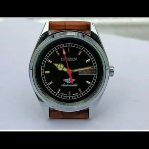 CITIZEN 21J AUTOMATIC-8200 BLACK COLOR DIAL DAY-DATE WRIST WATCH FOR MEN WORKING